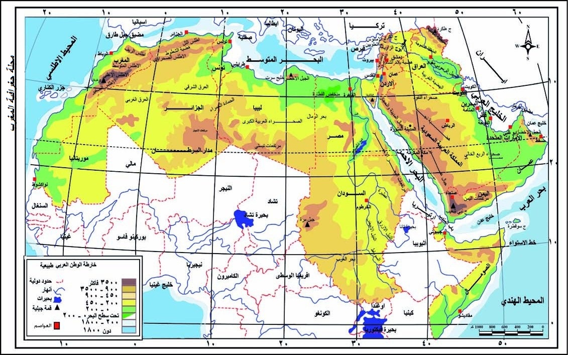 صور خرائط تبين الوطن العربي ،خريطة الوطن العربي 5388 6