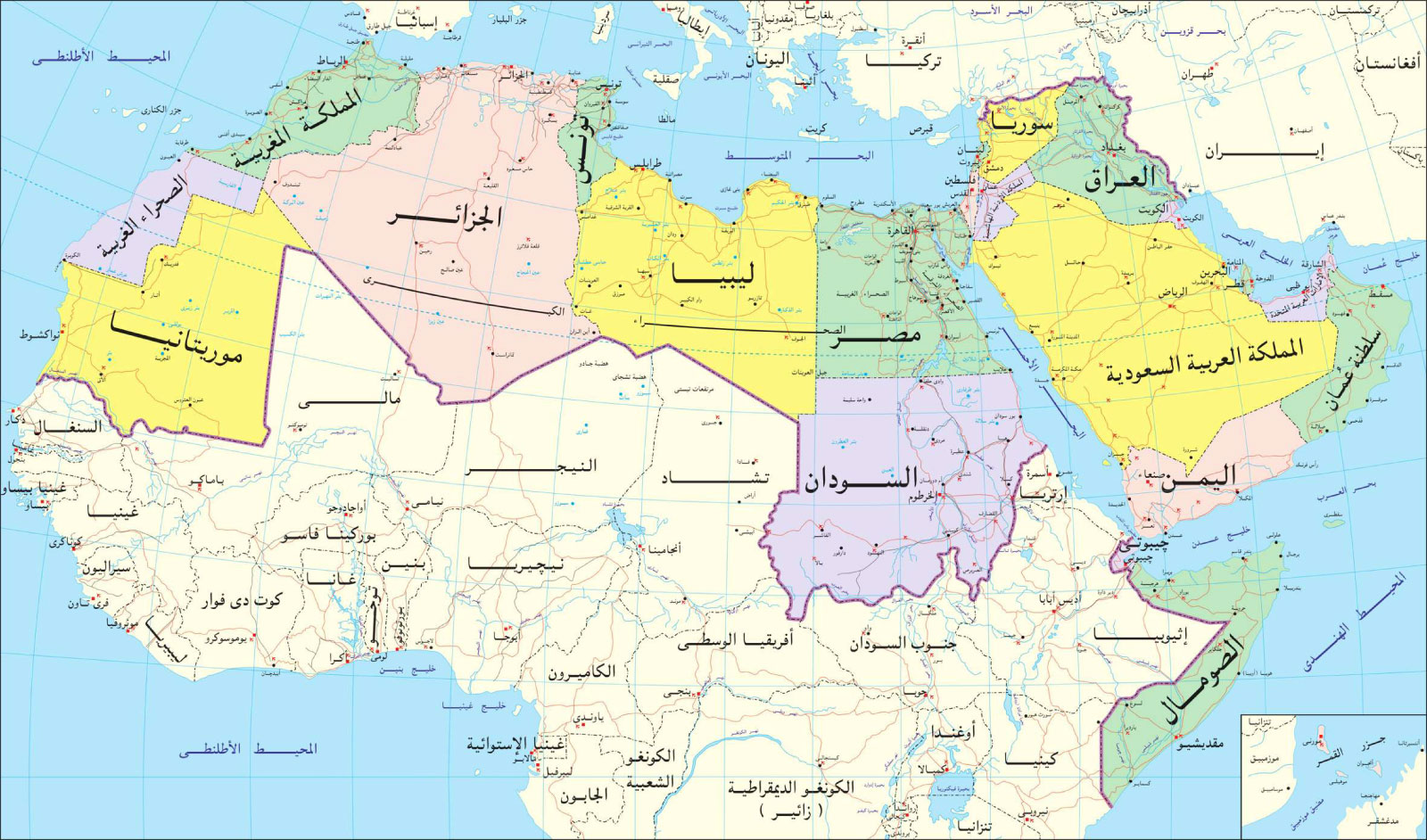 صور خرائط تبين الوطن العربي ،خريطة الوطن العربي 5388 2