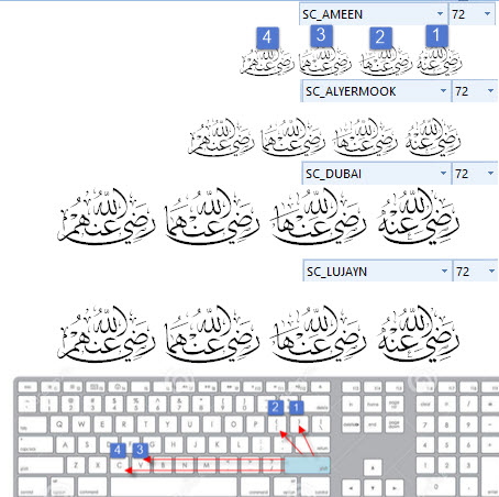 رضي الله عنه مزخرفة - عبارة رضي الله عنه باحلى زخرفة 322