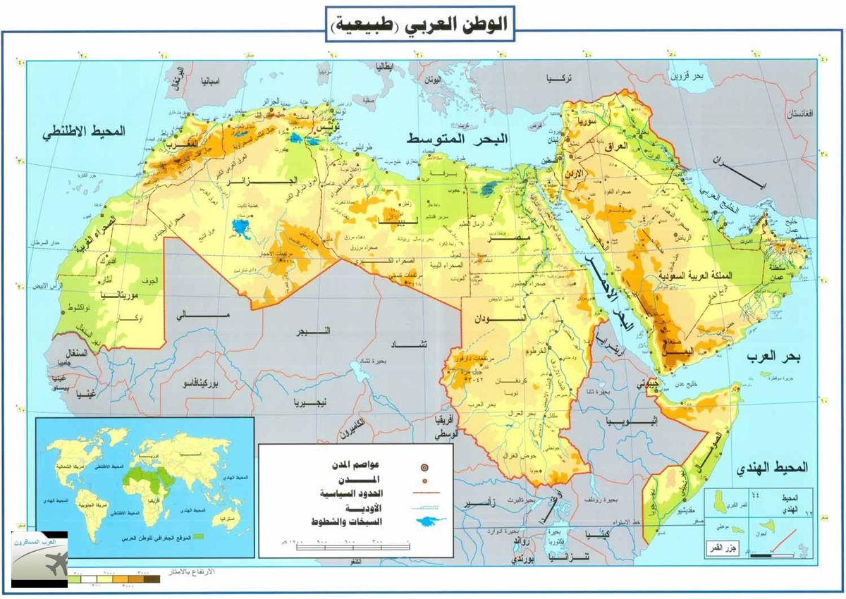 صور خرائط تبين الوطن العربي ،خريطة الوطن العربي 5388 1