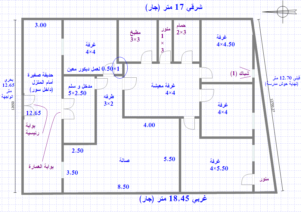 رسم هندسى لمنزل 150 متر , تصميمات وخرائط هندسية لمنزل ...