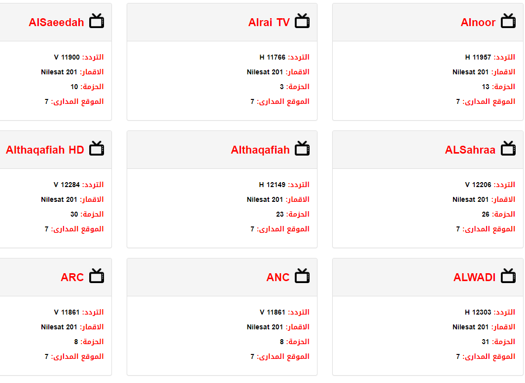 احدث القنوات على النايل سات - القنوات الحديثة علي النايل سات