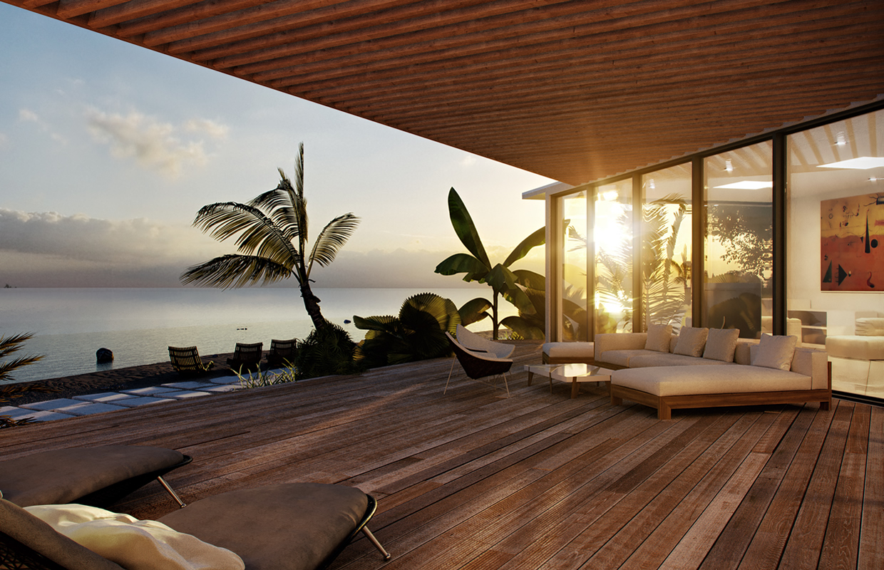 Modern beach house interior